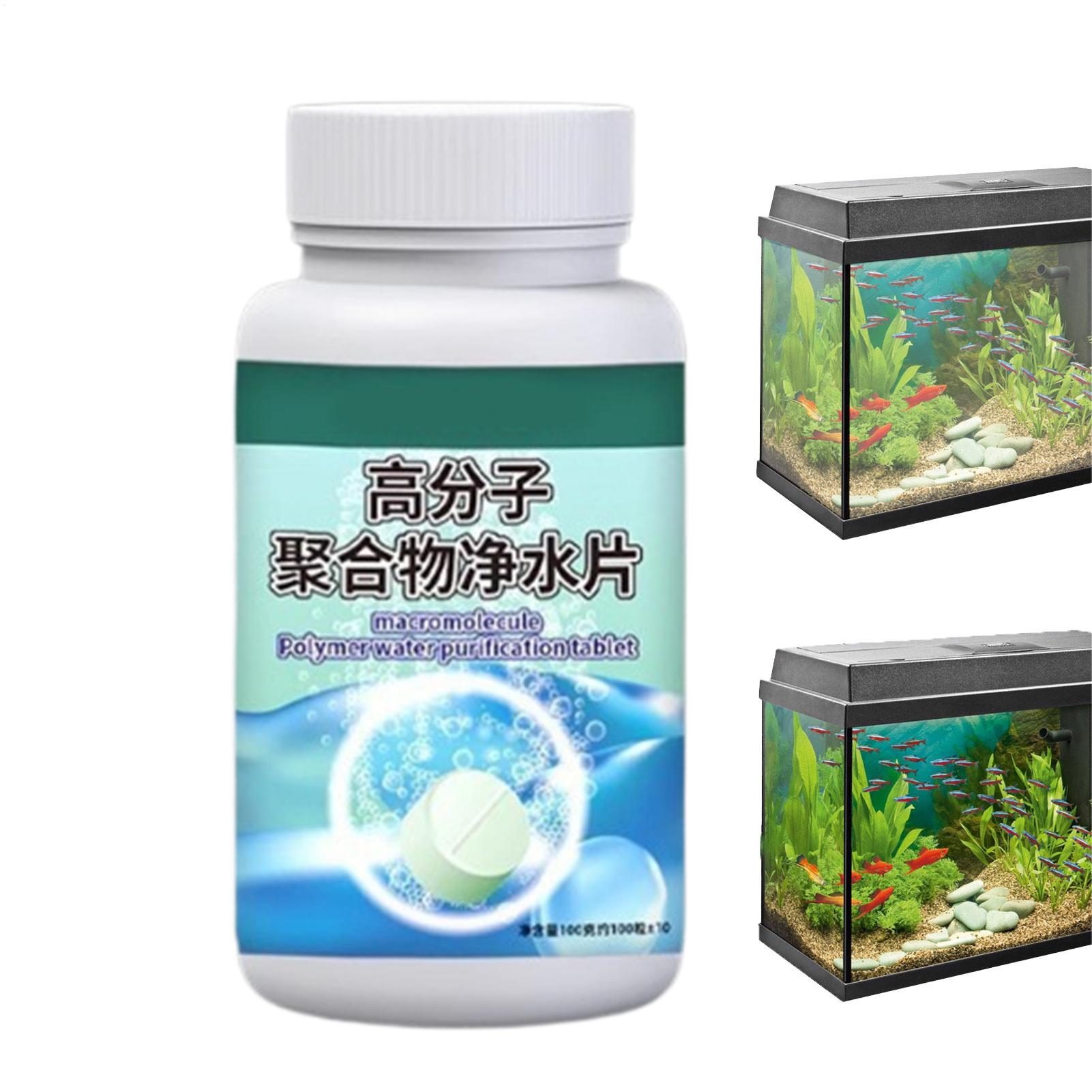 Aquarium Fishing - 魚の水槽藻類除去剤、水槽浄化タブレット、噴水、ベタ、エビ、カメ、家庭用室内水槽用浄水剤
