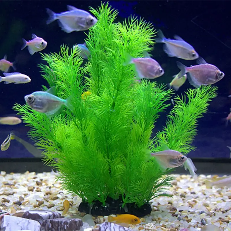 Aquarium Fish Games - 人工水族館の装飾植物水中水草水生プラスチック植物水槽水族館の装飾