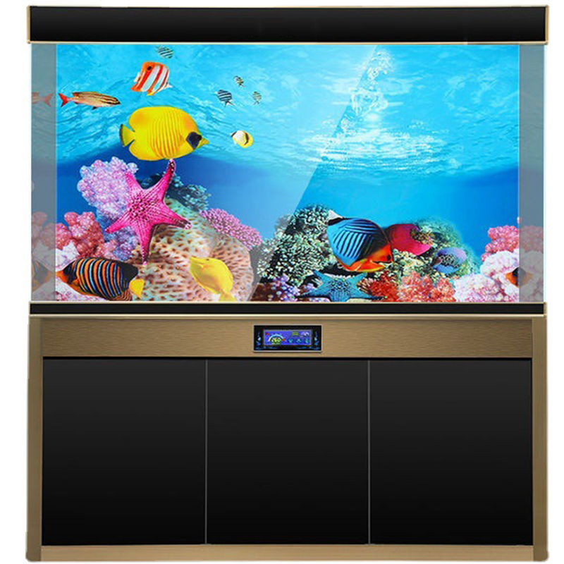 Aquarium Fish Wallpaper Hd - 水族館用 3D 背景両面 HD 水槽風景ステッカー壁 Lanscaping