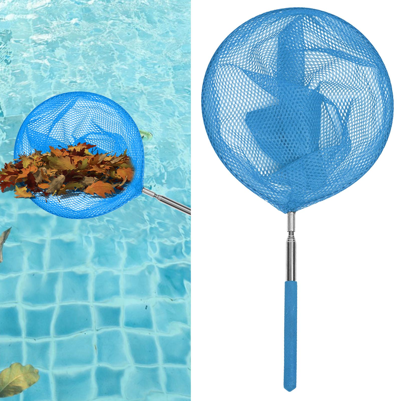 Aquarium Fishing - プールスキマーネット伸縮ポール付きステンレス鋼釣りネット子供屋外バタフライネット池スイミングプールクリーニングツール