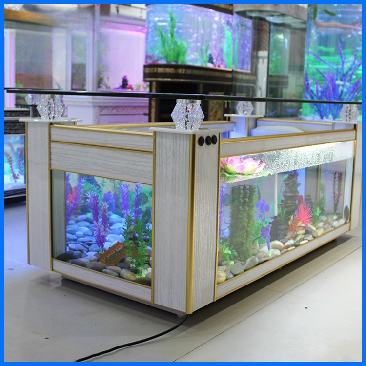 Live Fish Aquarium - ソファコーヒーテーブルエコロジカル水槽アクアリウムリビングルームデスクトップコーヒーテーブル超白ガラス