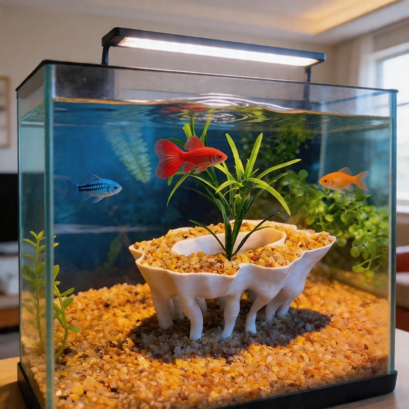 Aquarium Fish Games - 3Dプリントされた木の根の形をした水槽用植物、植木鉢も水槽の装飾として使用可能