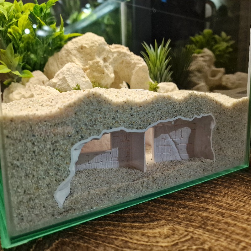 3Dプリント製シークレットハウス水槽用洞窟アクアスケーピング - Aquarium Fish Games のレビューと価格