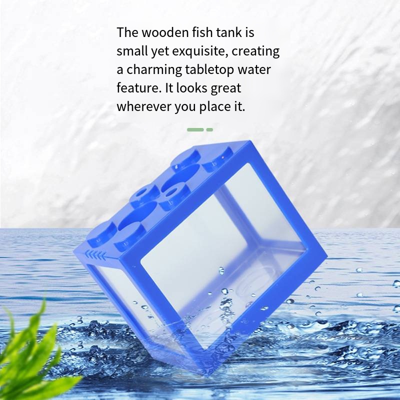斬新なブロック型ミニ水槽 デスクトップ金魚鉢 小型金魚鉢 テ - Aquarium Fish Names のレビューと価格