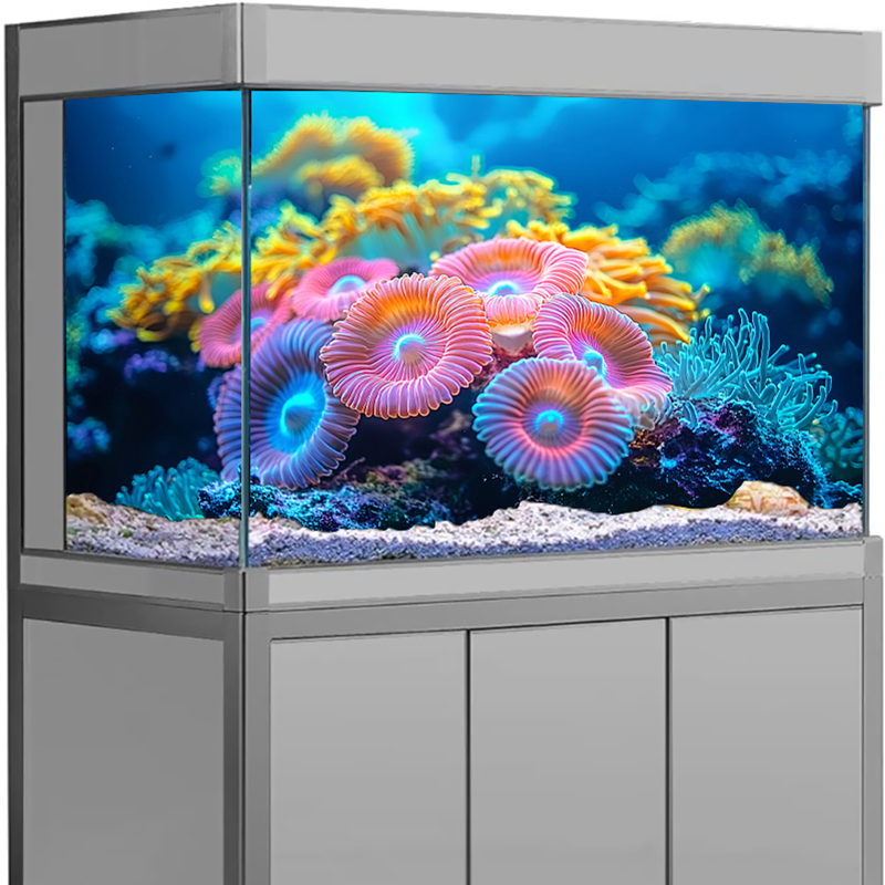 3D水槽背景ステッカー カラフルなサンゴ礁 HD印刷壁紙 魚 - Aquarium Fish Wallpaper Hd のレビューと価格