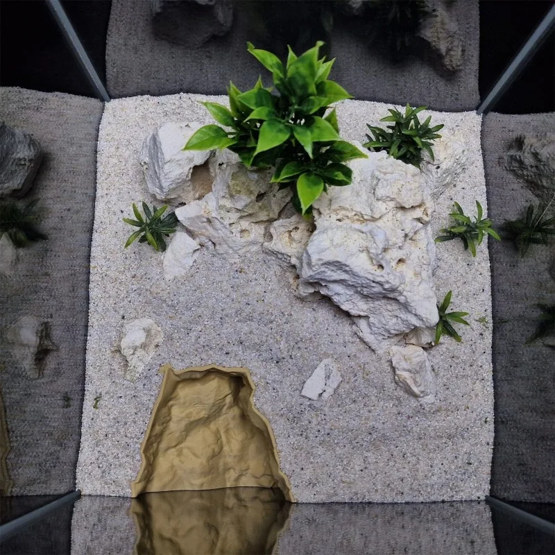 3Dプリントされた高精度な天然岩ペット用隠れ家 - ゲッコー - Aquarium Fish Games のレビューと価格