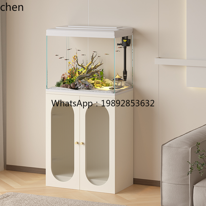 YGG新型水槽ライト高級リビングルーム小型中型家庭用水なし金 - Live Fish Aquarium のレビューと価格