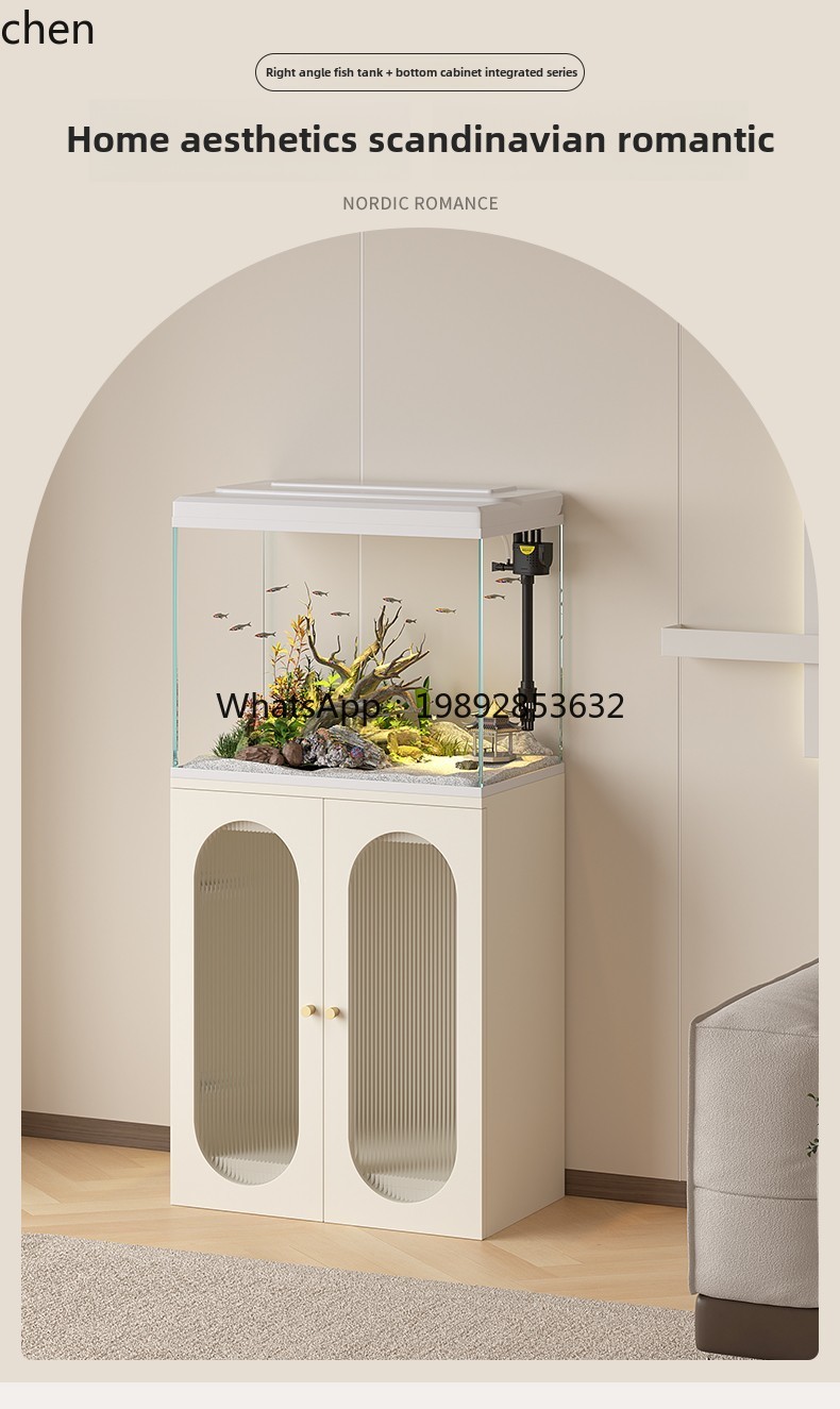 YGG新型水槽ライト高級リビングルーム小型中型家庭用水なし金 - Live Fish Aquarium のレビューと価格