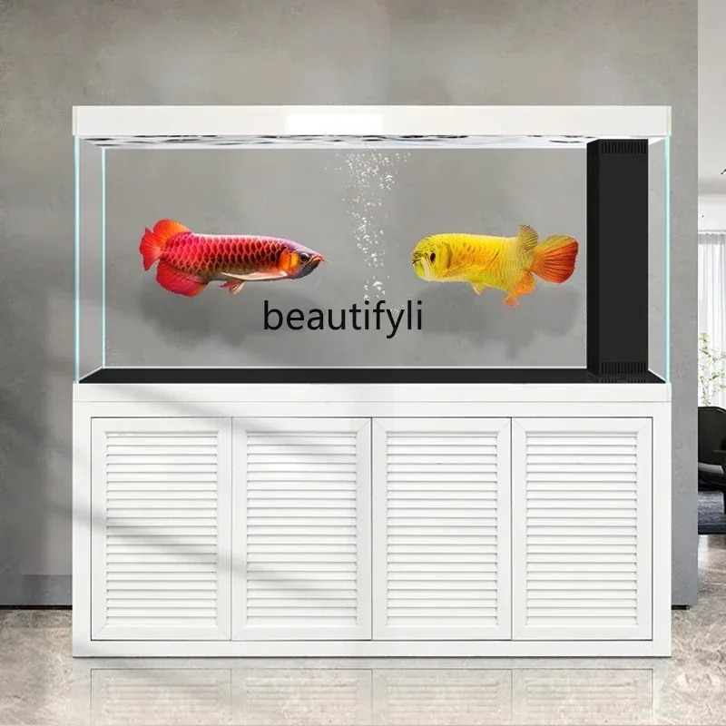 新型超大型オフィス用アルミ製水槽 リビングルーム 家庭用超白 - Live Fish Aquarium のレビューと価格