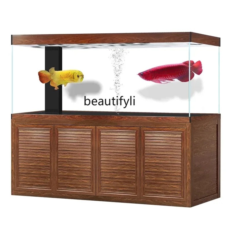新型超大型オフィス用アルミ製水槽 リビングルーム 家庭用超白 - Live Fish Aquarium のレビューと価格