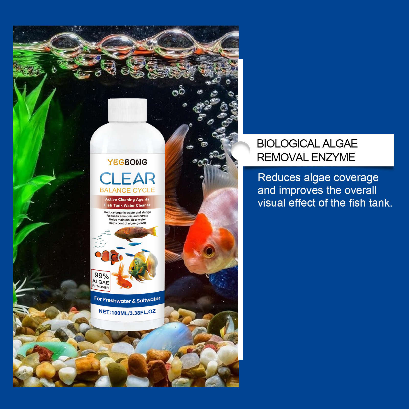 水族館の水精製器 100 ミリリットル淡水海水水槽クリーナー - Aquarium Fishing のレビューと価格