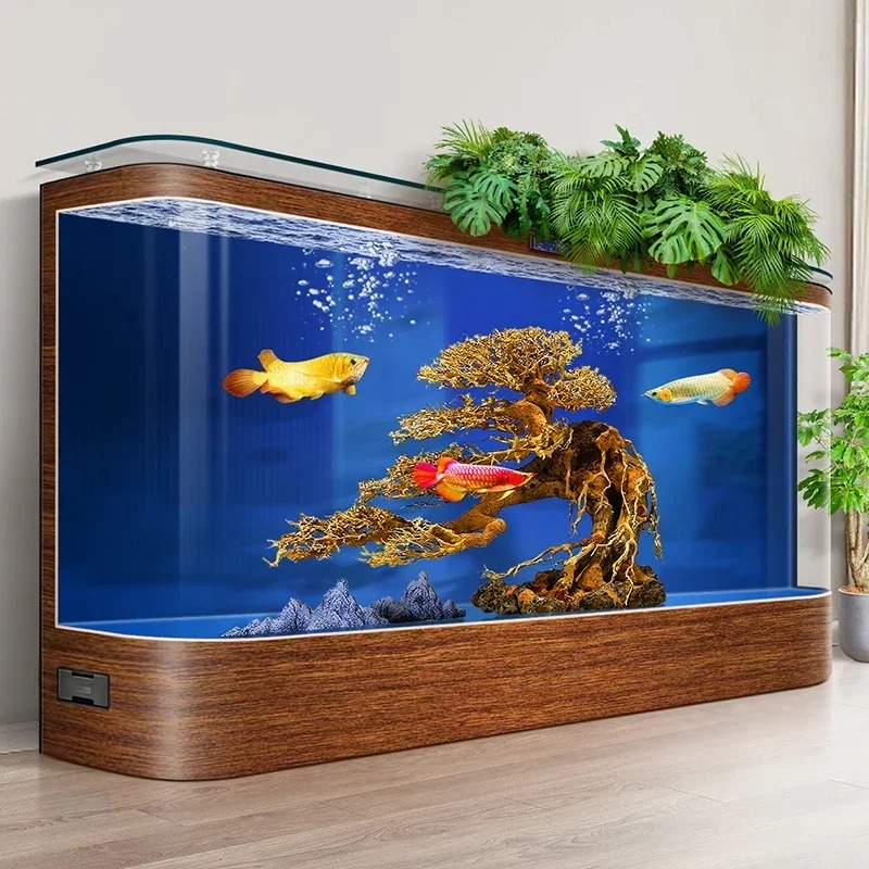 床から天井までのエコ水槽 リビングルーム 大型 水なし スマ - Live Fish Aquarium のレビューと価格