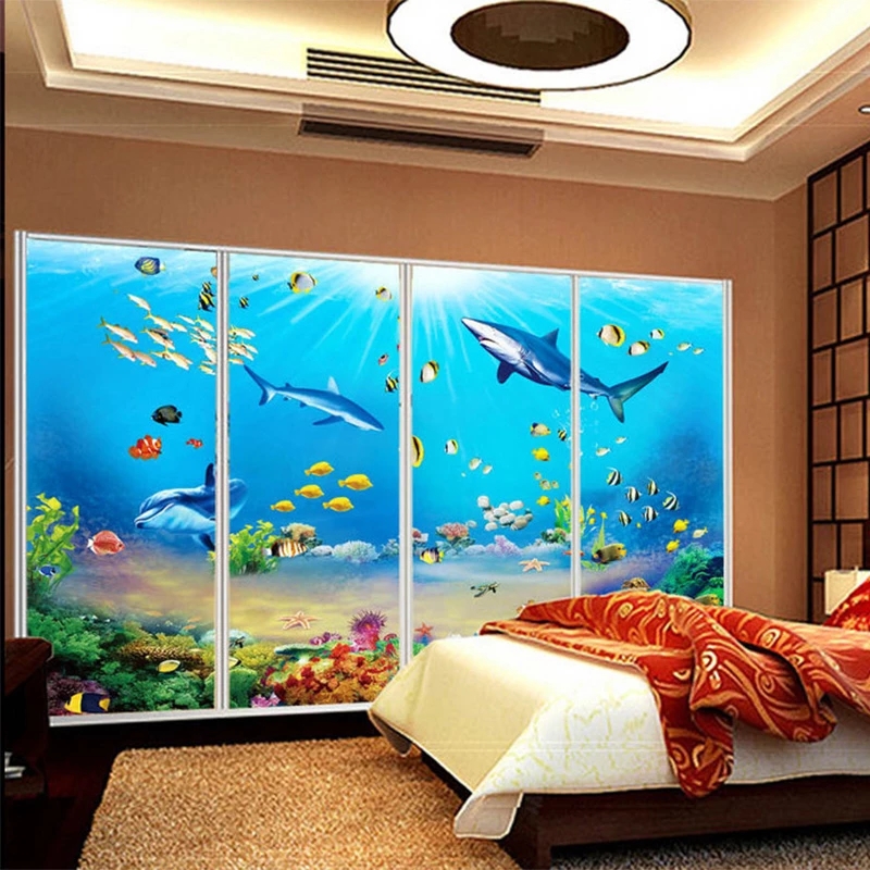 カスタマイズされた壁紙 HD 水中世界サメ熱帯魚 3D 壁画 - Aquarium Fish Wallpaper Hd のレビューと価格