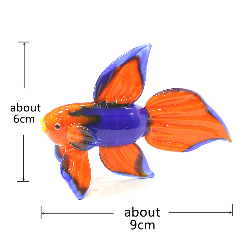 オレンジムラーノガラス熱帯魚の置物装飾品かわいい手作り海の動 - Live Fish Aquarium のレビューと価格