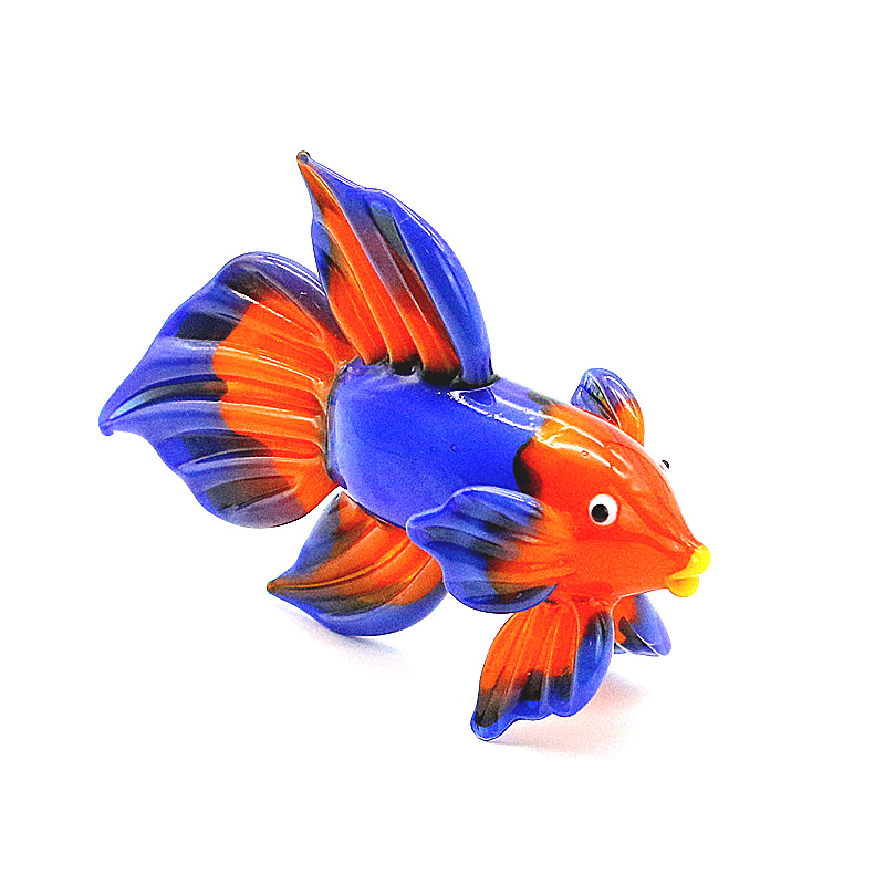 オレンジムラーノガラス熱帯魚の置物装飾品かわいい手作り海の動 - Live Fish Aquarium のレビューと価格