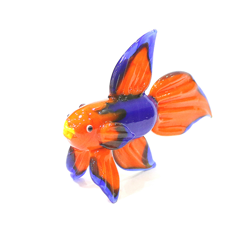 オレンジムラーノガラス熱帯魚の置物装飾品かわいい手作り海の動 - Live Fish Aquarium のレビューと価格