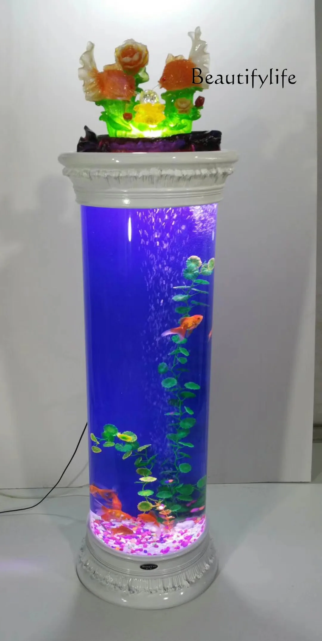 M L 魚タンク 大型・中型水槽 生態系水槽 卓上ガラス製  - Live Fish Aquarium のレビューと価格