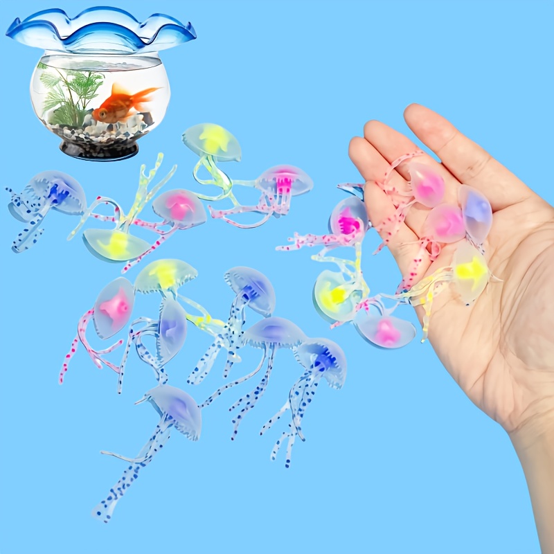 発光シミュレーションクラゲ 2個入り ランダムカラー 浮遊水 - Aquarium Fish Games のレビューと価格