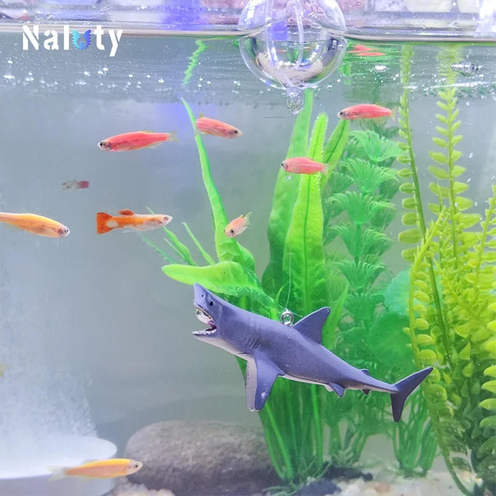フローティングシャーク水槽風景装飾、調整可能な位置のフローテ - Aquarium Fish Games のレビューと価格