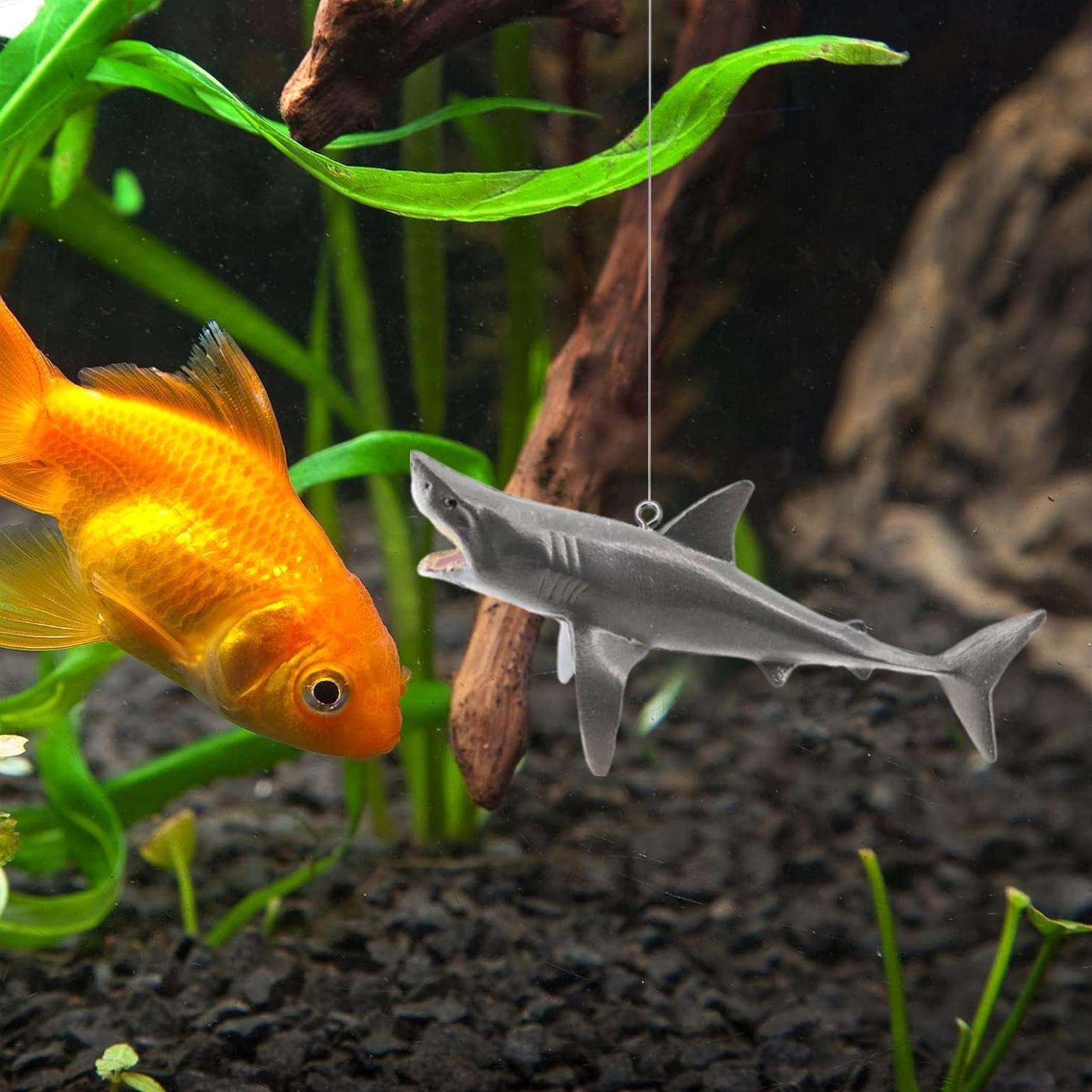 フローティングシャーク水槽風景装飾、調整可能な位置のフローテ - Aquarium Fish Games のレビューと価格
