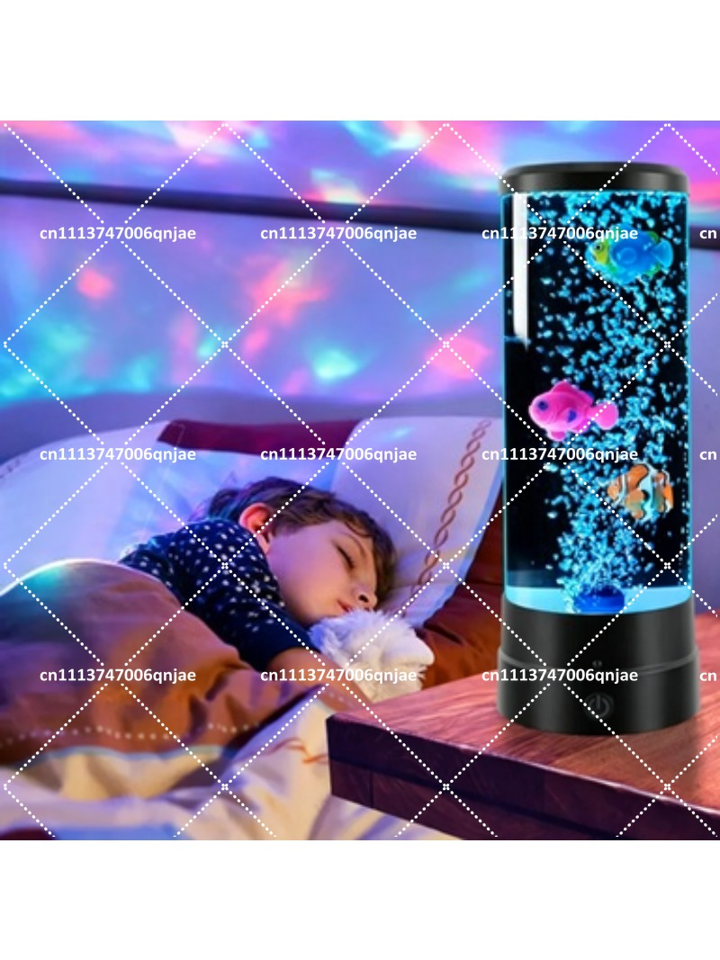 シミュレーションLED電子魚タンク水槽、色が変わるバブルフィ - Aquarium Fish Lamp のレビューと価格