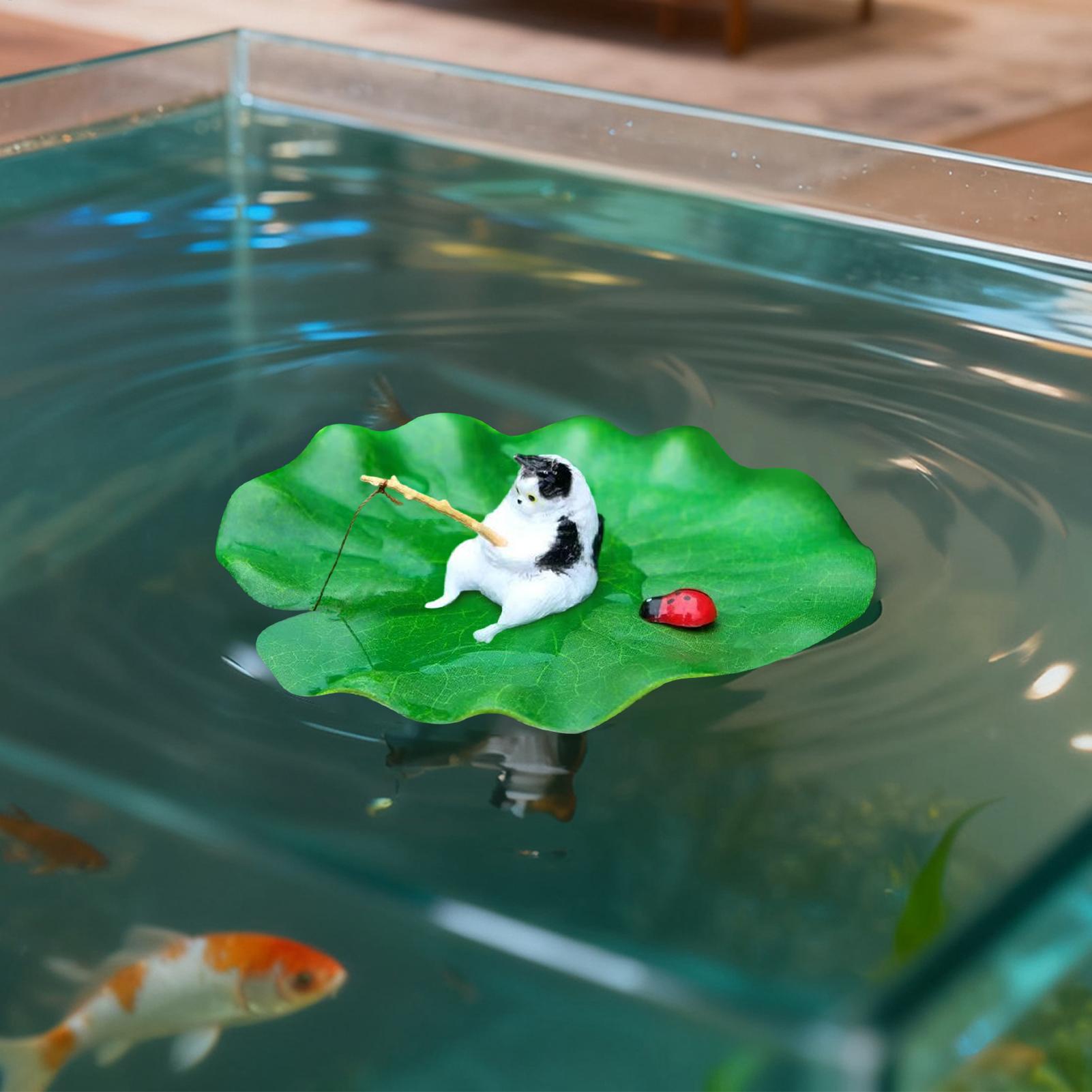 水槽装飾フローティングキャットフィッシング水槽モデル装飾ベタ - Aquarium Fish Names のレビューと価格
