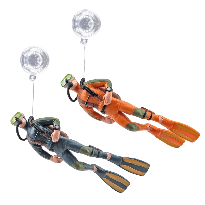 水族館ダイバー装飾フローティング樹脂ダイバーハンドカラーリン - Aquarium Fish Games のレビューと価格