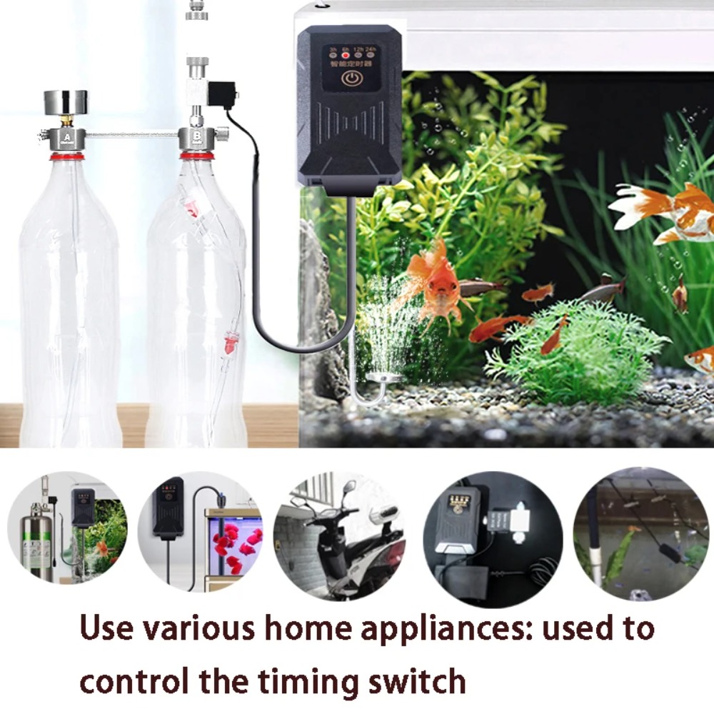 4 スピードサイクル水族館タイマー安定した黒 LED 調光コ - Aquarium Fish Lamp のレビューと価格