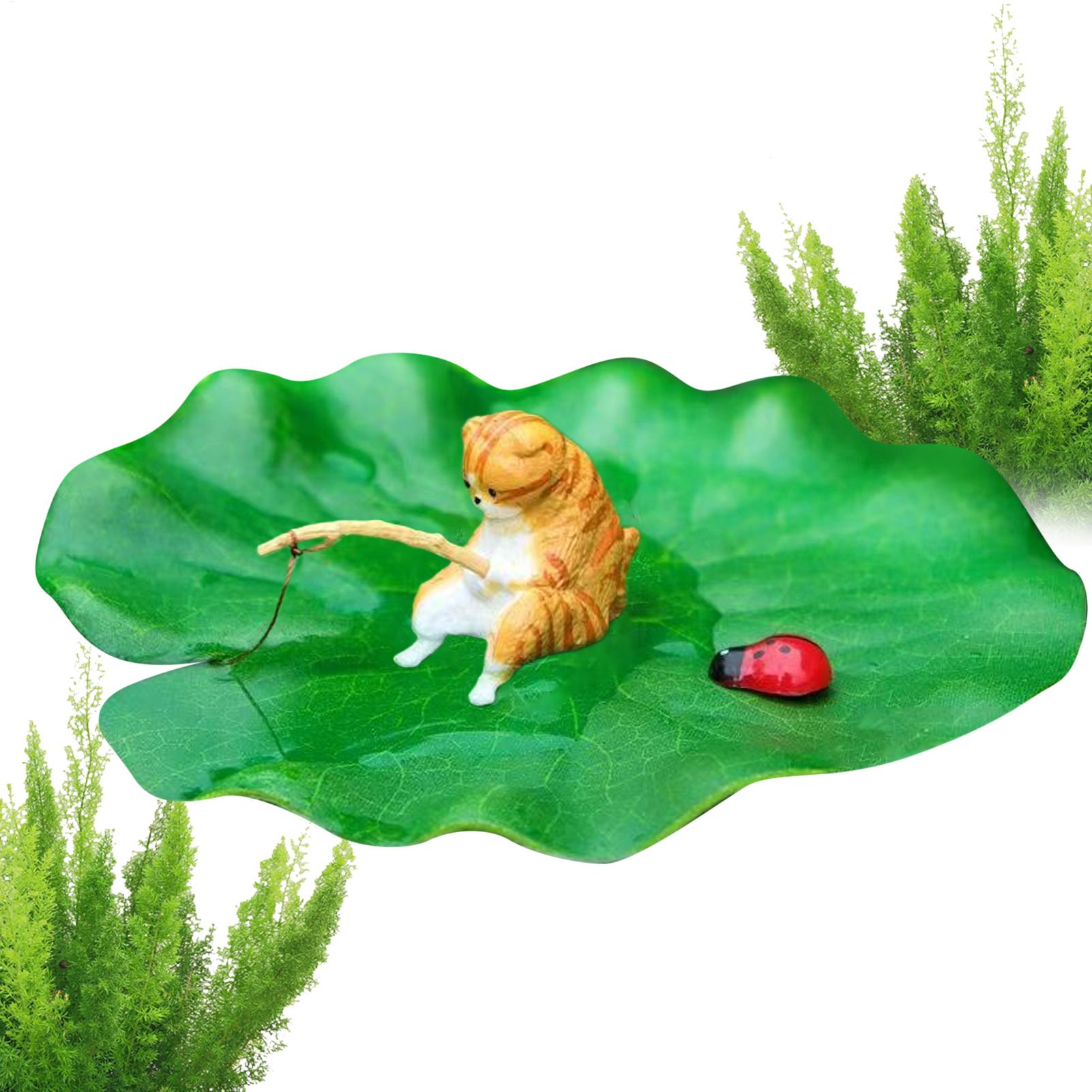 ミニフローティングキャットフィッシング蓮の葉水槽モデル装飾樹 - Aquarium Fish Names のレビューと価格