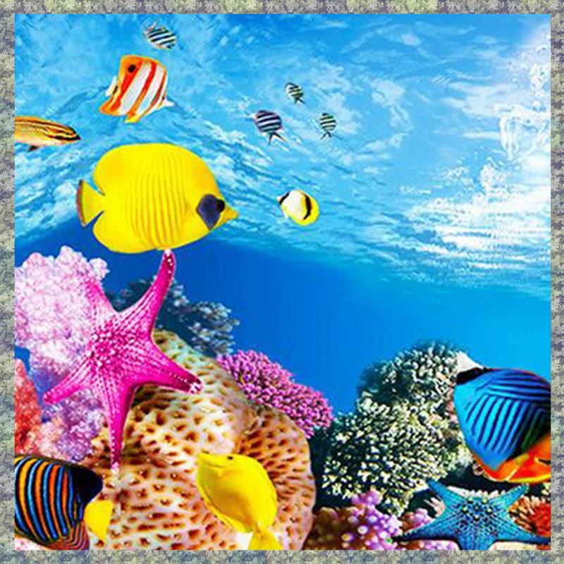 WON 水族館の背景紙 HD 画像 7D 立体水槽壁紙背景絵 - Aquarium Fish Wallpaper Hd のレビューと価格